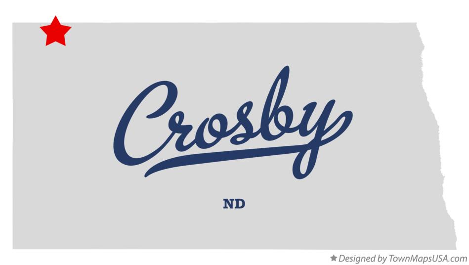 Map of Crosby North Dakota ND
