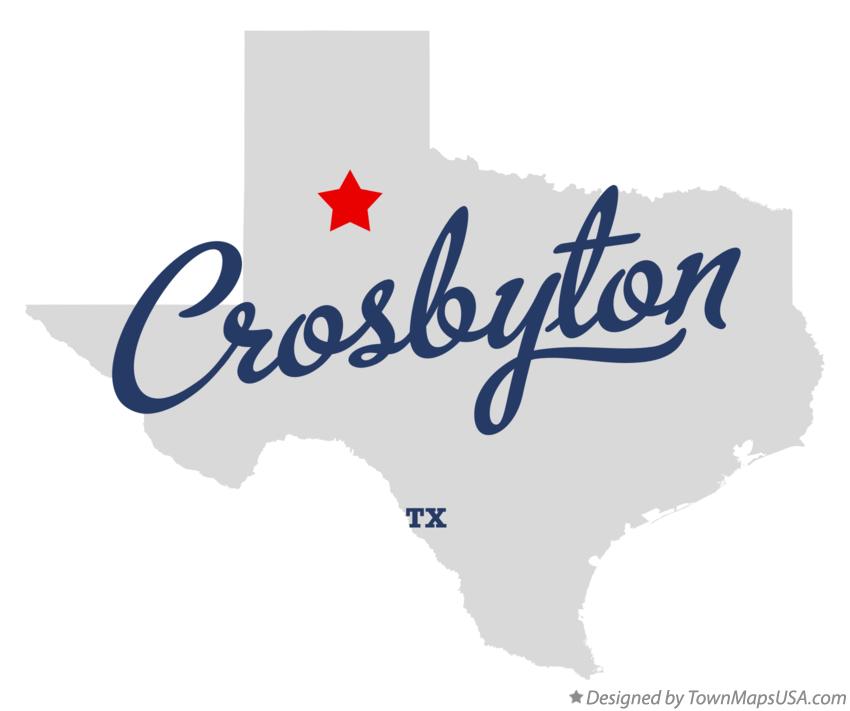 Map of Crosbyton Texas TX