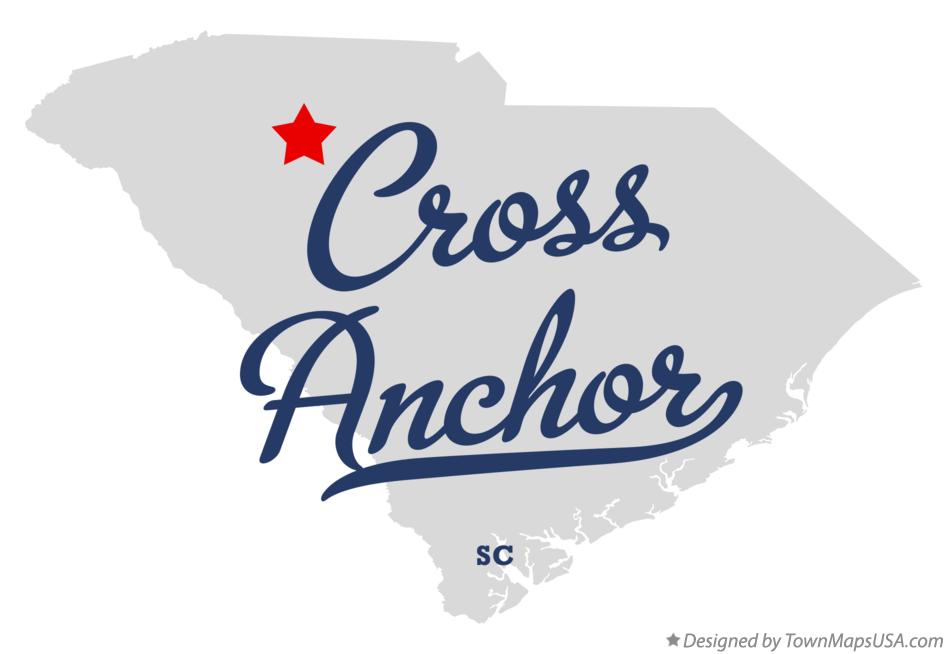 Map of Cross Anchor South Carolina SC