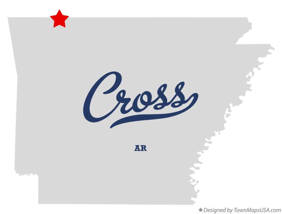 Map of Cross Arkansas AR