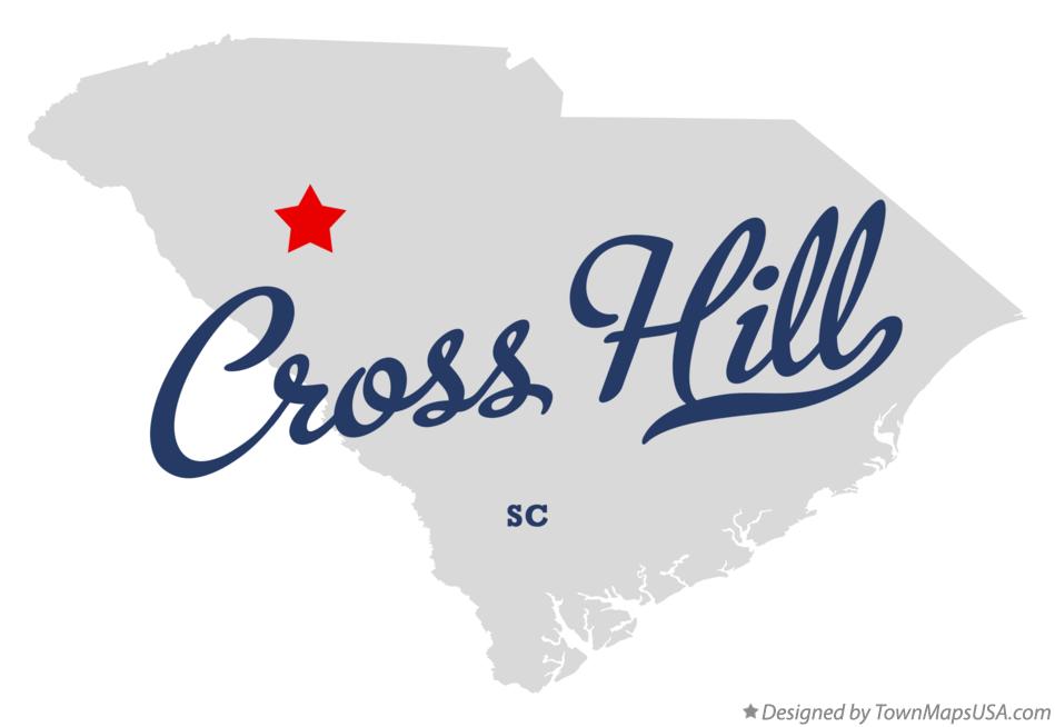 Map of Cross Hill South Carolina SC