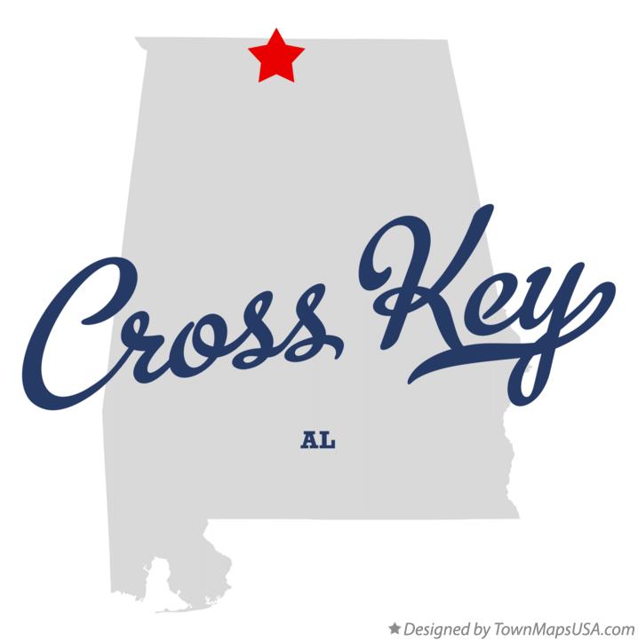 Map of Cross Key Alabama AL