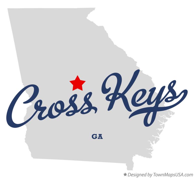 Map of Cross Keys Georgia GA