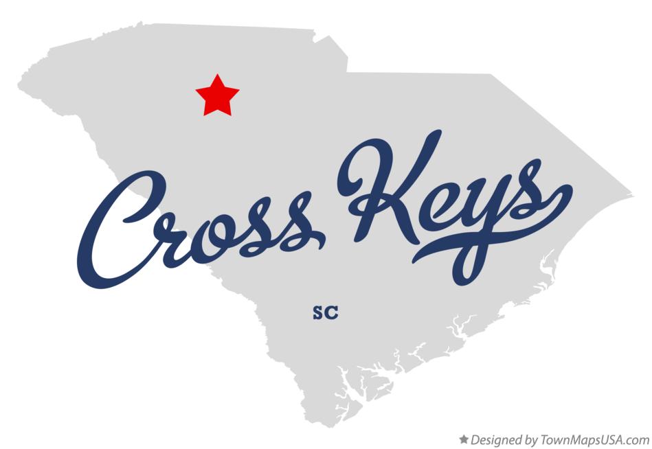 Map of Cross Keys South Carolina SC