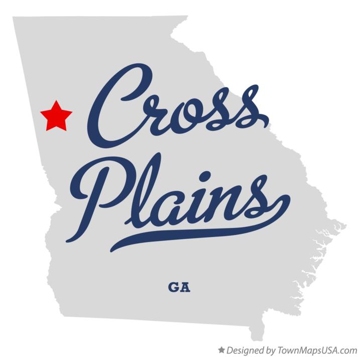 Map of Cross Plains Georgia GA