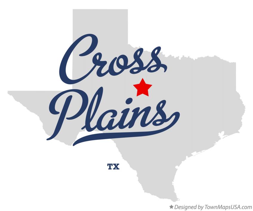 Map of Cross Plains Texas TX