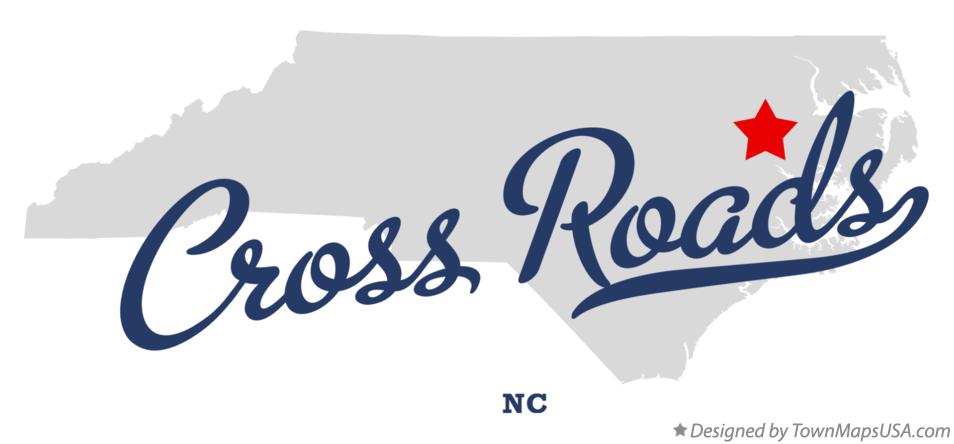 Map of Cross Roads North Carolina NC