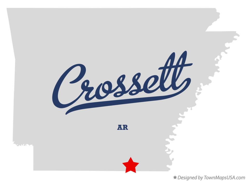 Map of Crossett Arkansas AR