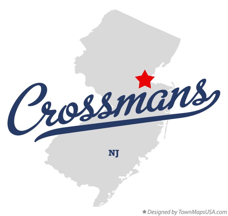 Map of Crossmans New Jersey NJ