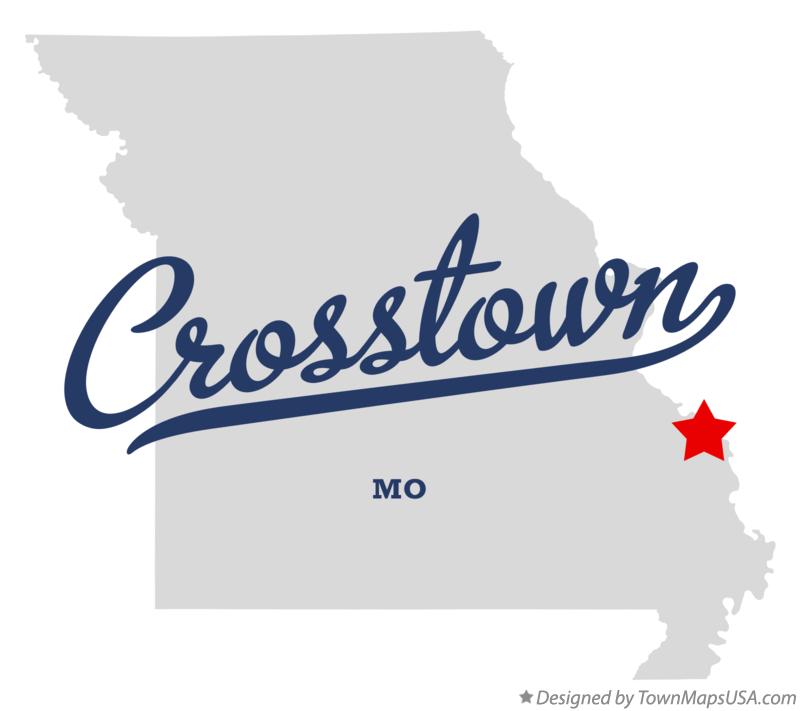 Map of Crosstown Missouri MO