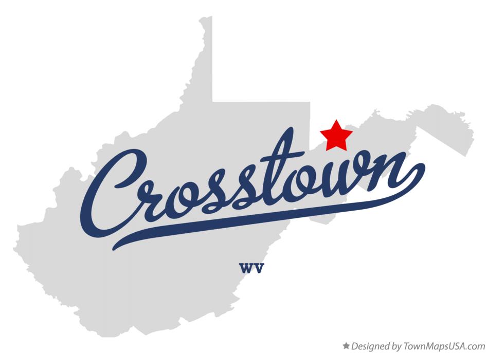 Map of Crosstown West Virginia WV