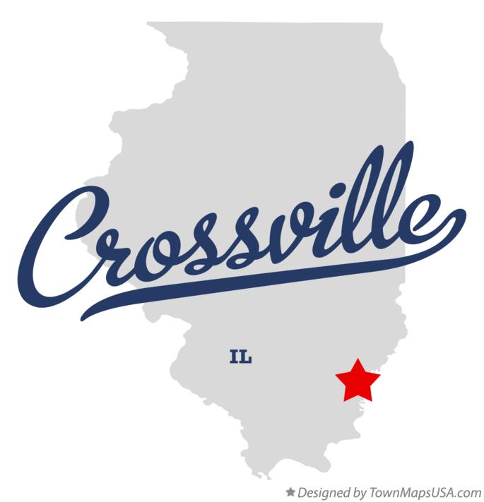 Map of Crossville Illinois IL