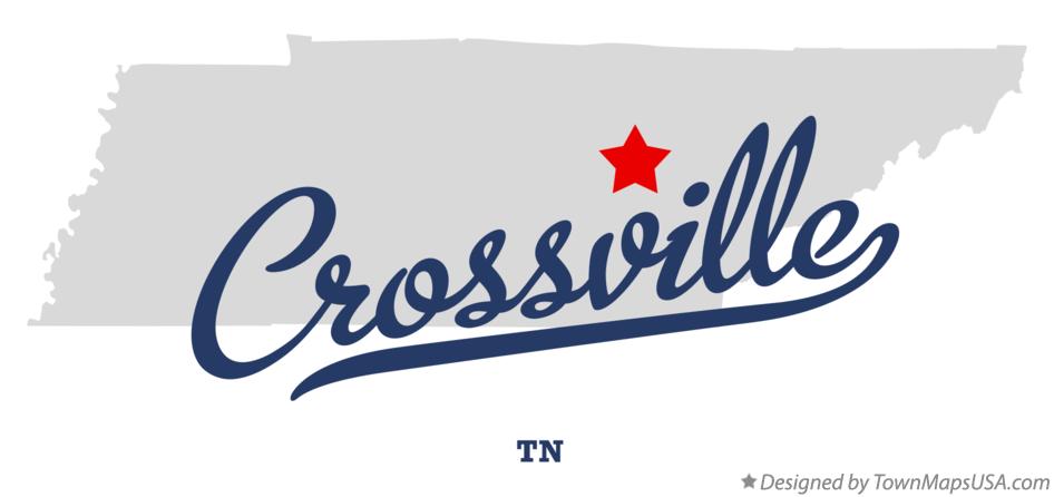 Map of Crossville Tennessee TN