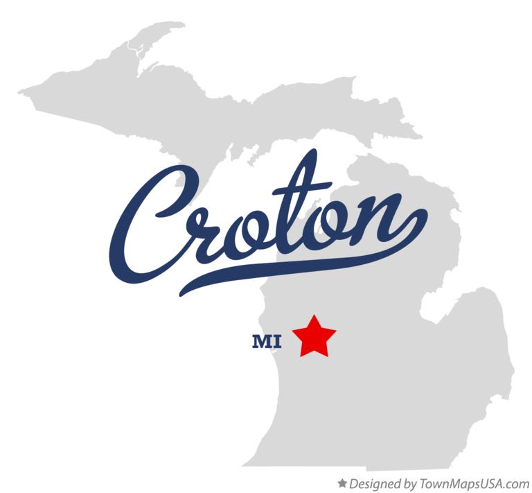 Map of Croton Michigan MI