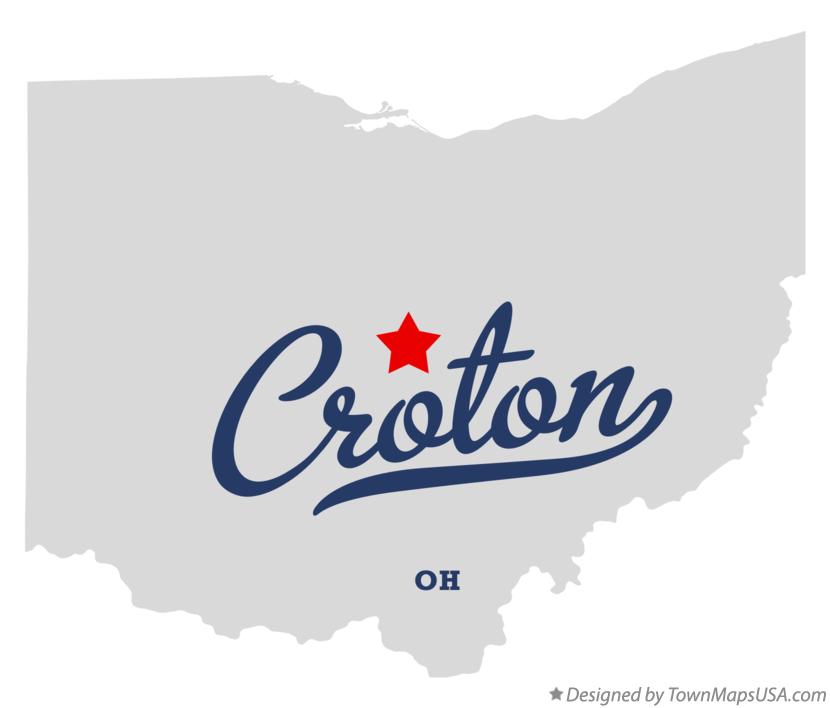 Map of Croton Ohio OH
