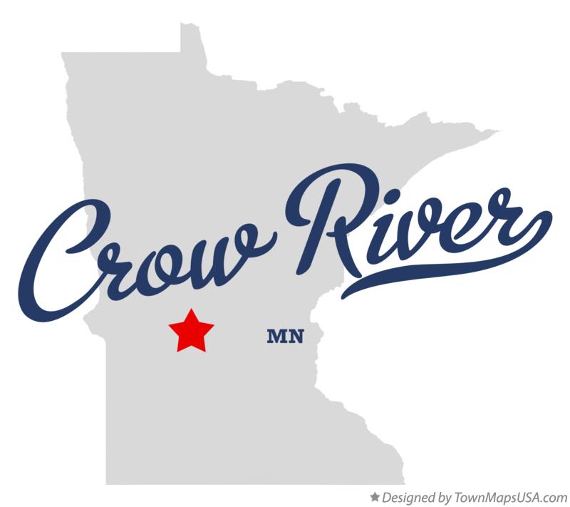 Map of Crow River Minnesota MN
