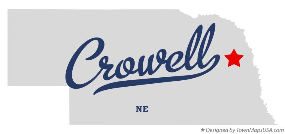 Map of Crowell Nebraska NE