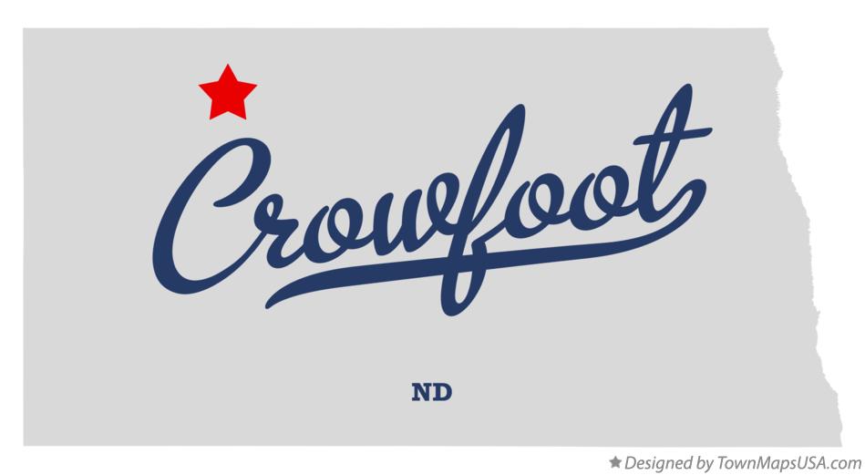 Map of Crowfoot North Dakota ND
