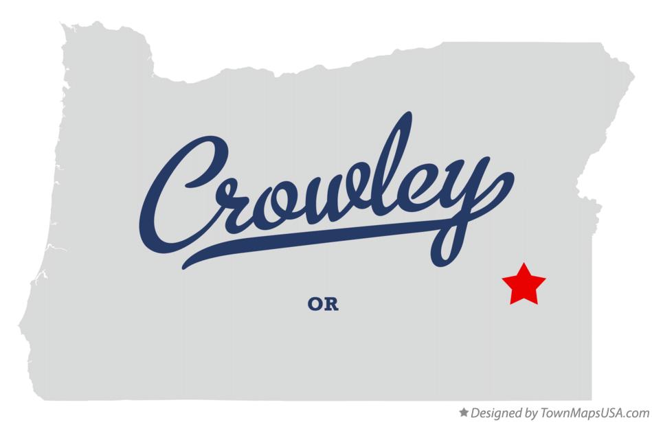 Map of Crowley Oregon OR