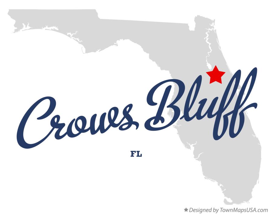 Map of Crows Bluff Florida FL