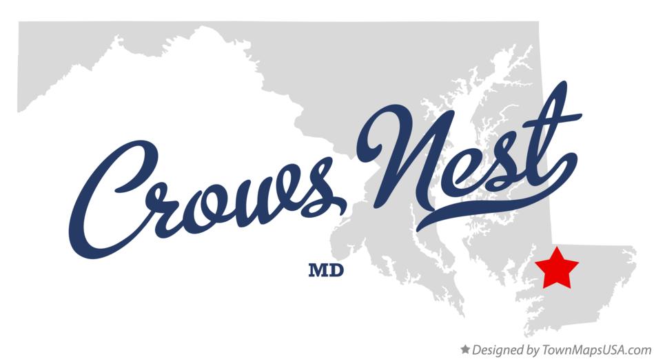 Map of Crows Nest Maryland MD