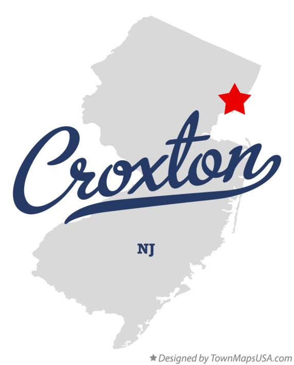 Map of Croxton New Jersey NJ