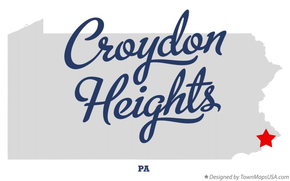 Map of Croydon Heights Pennsylvania PA