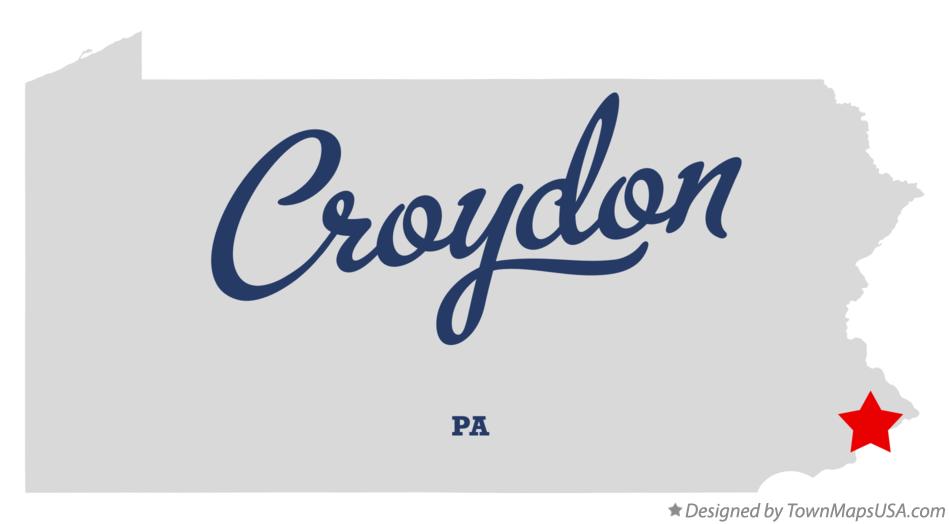 Map of Croydon Pennsylvania PA
