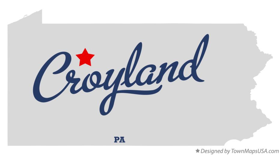 Map of Croyland Pennsylvania PA