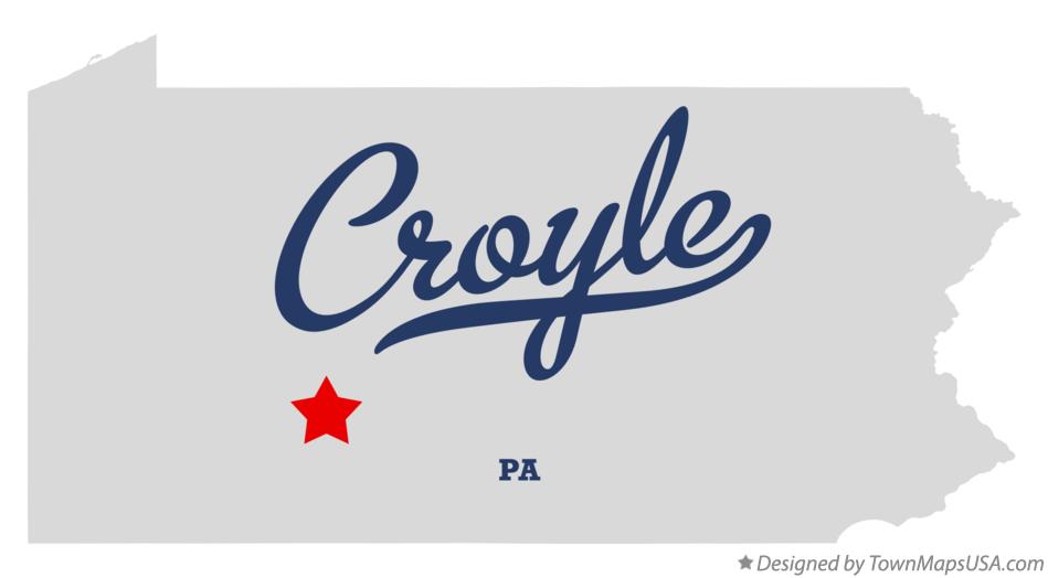 Map of Croyle Pennsylvania PA