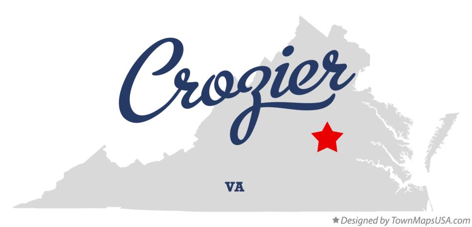 Map of Crozier Virginia VA