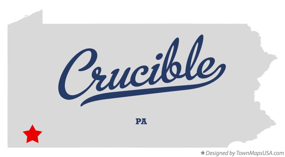 Map of Crucible Pennsylvania PA
