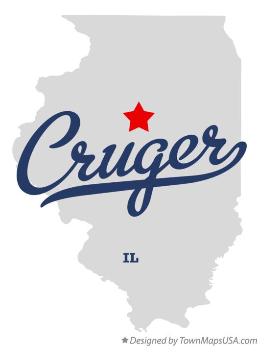 Map of Cruger Illinois IL