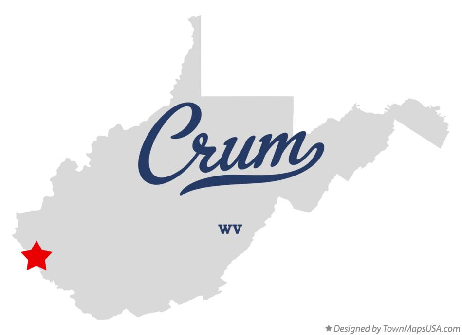 Map of Crum West Virginia WV