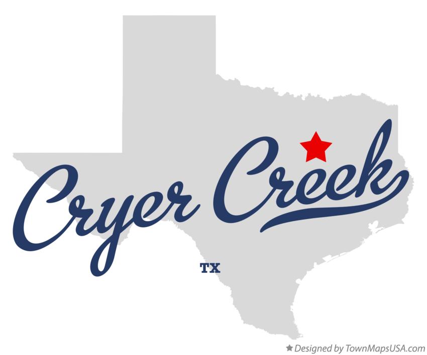 Map of Cryer Creek Texas TX