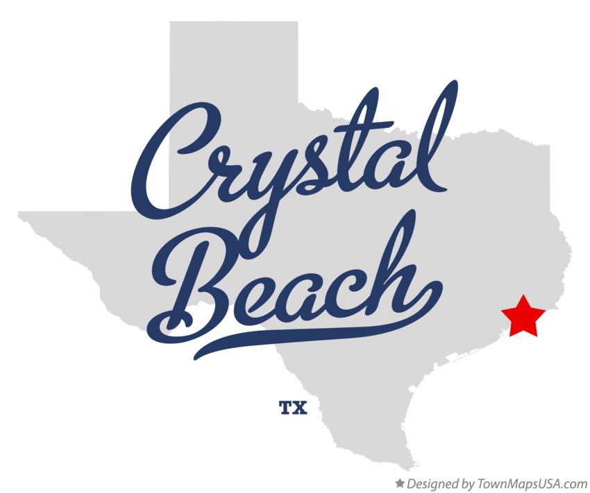 Map of Crystal Beach Texas TX