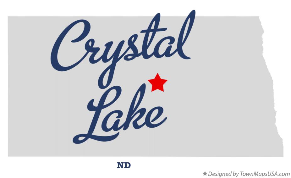 Map of Crystal Lake North Dakota ND