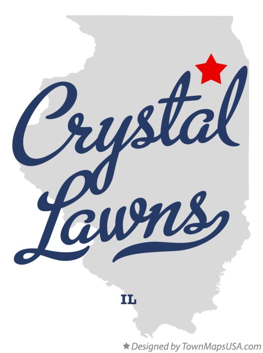 Map of Crystal Lawns Illinois IL