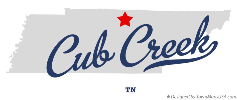 Map of Cub Creek Tennessee TN