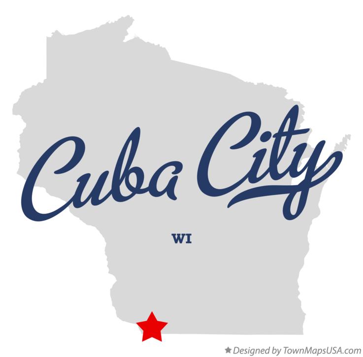 Map of Cuba City Wisconsin WI