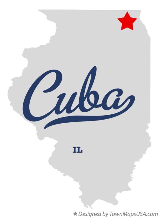 Map of Cuba Illinois IL
