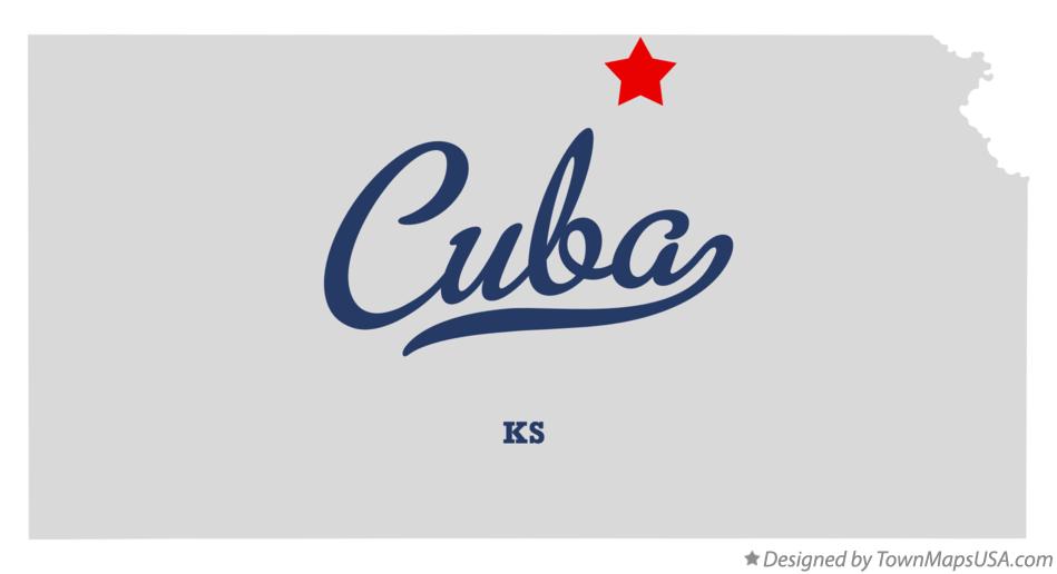 Map of Cuba Kansas KS