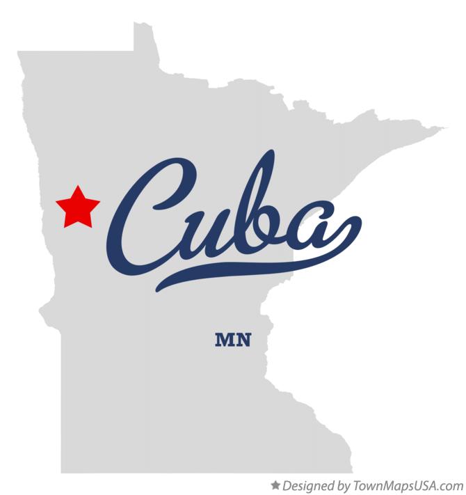Map of Cuba Minnesota MN