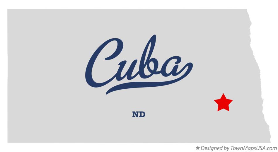 Map of Cuba North Dakota ND
