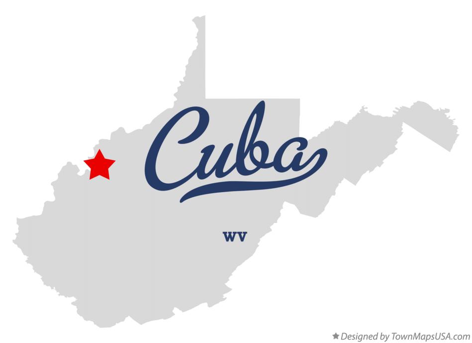 Map of Cuba West Virginia WV