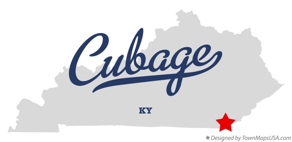 Map of Cubage Kentucky KY