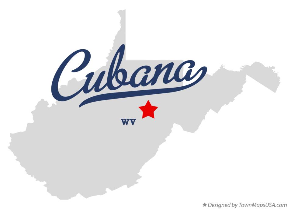 Map of Cubana West Virginia WV