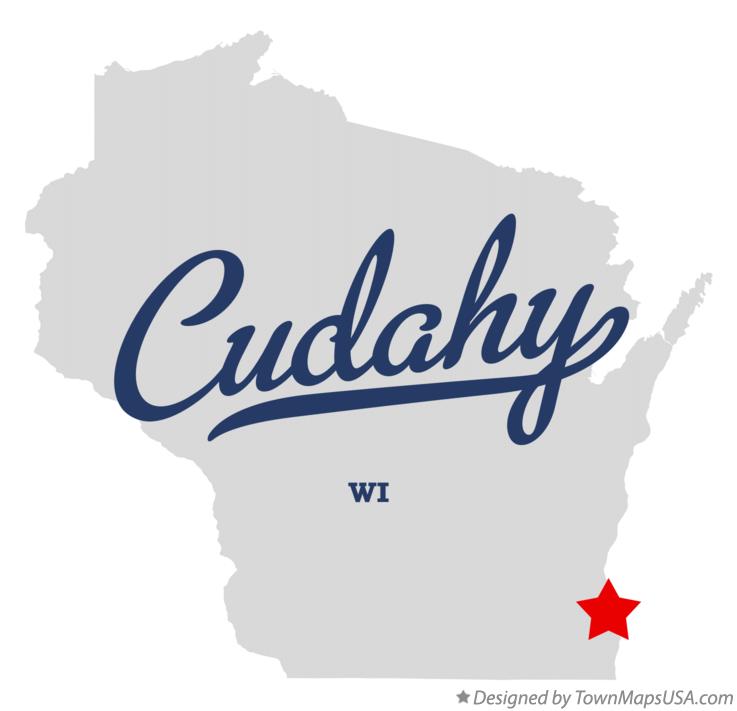 Map of Cudahy Wisconsin WI