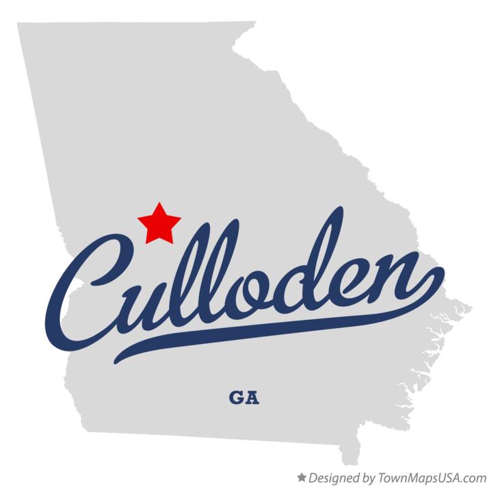 Map of Culloden Georgia GA