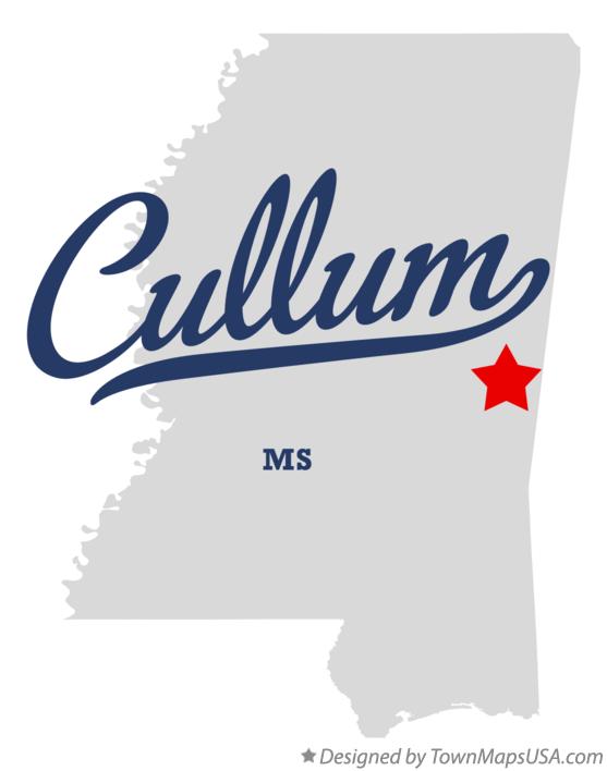 Map of Cullum Mississippi MS